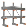 Rayonnage cantilever zoomé sur les 2 bras