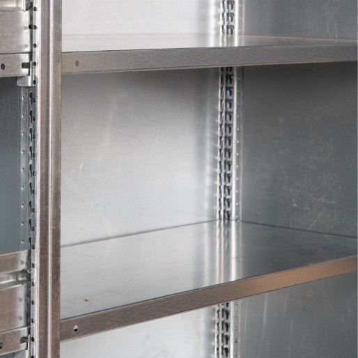 Tablette réglable pour rayonnage d'atelier galvanisé. Dim : 1000 x 400 mm